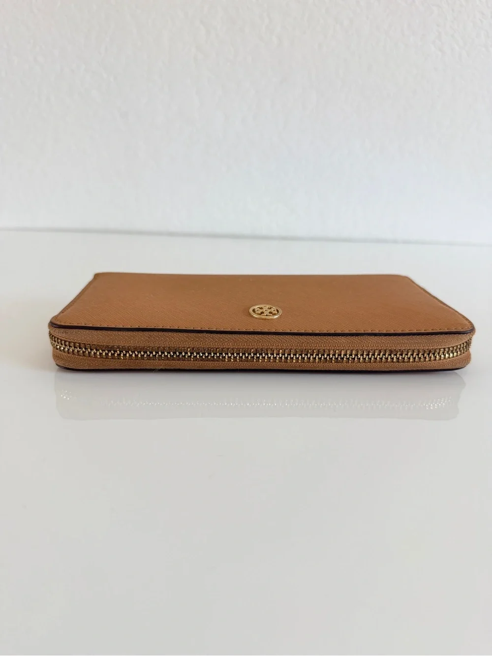 Tory Burch Tan Zip-Around Continental Wallet